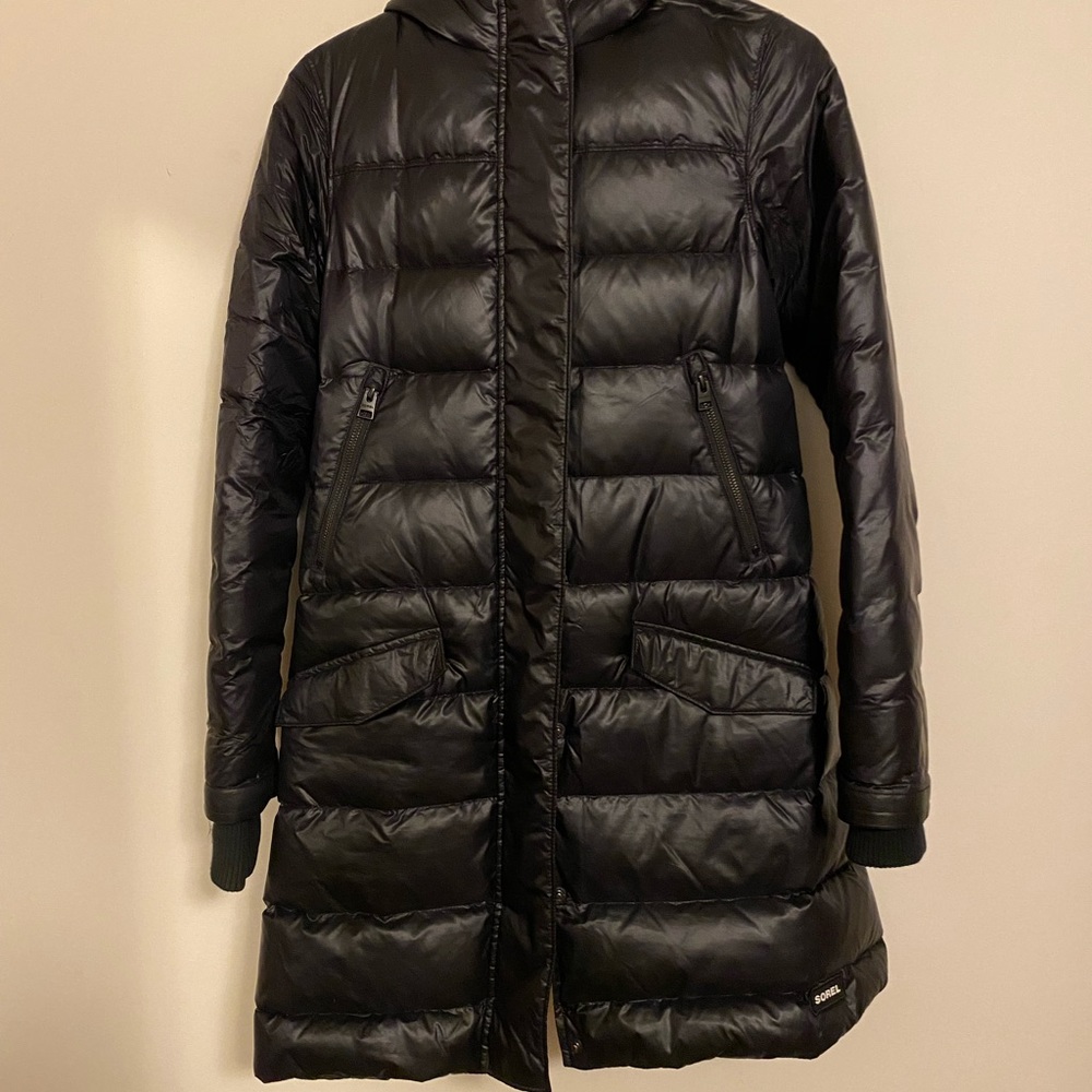 Sorel puffer jacket.